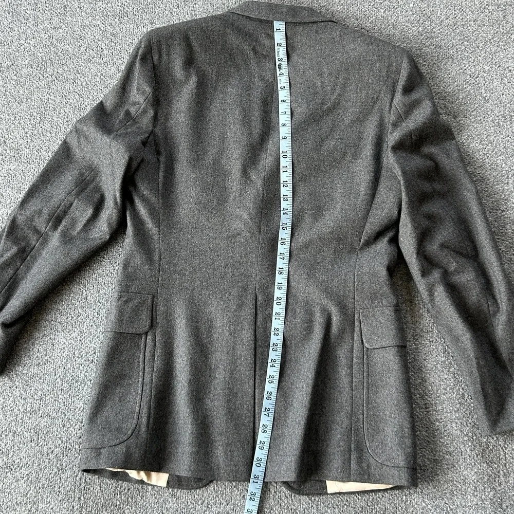 College Hall Wool Blazer Mens 42R Gray‎ Gold Buttons Preppy Ivy